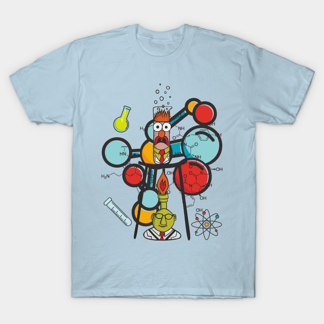 Mupper Science - Beaker T-Shirt by Jandara